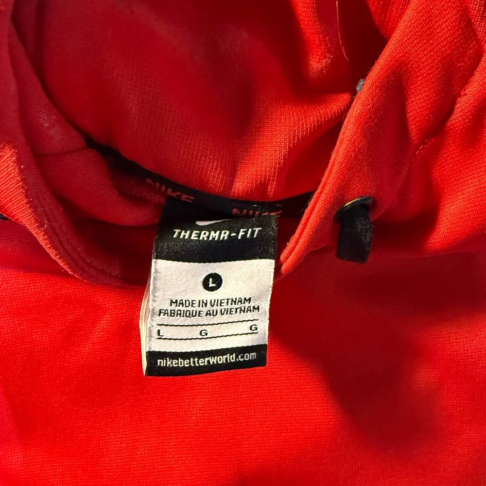 Nike Red Pullover Hoodie with Black Logo